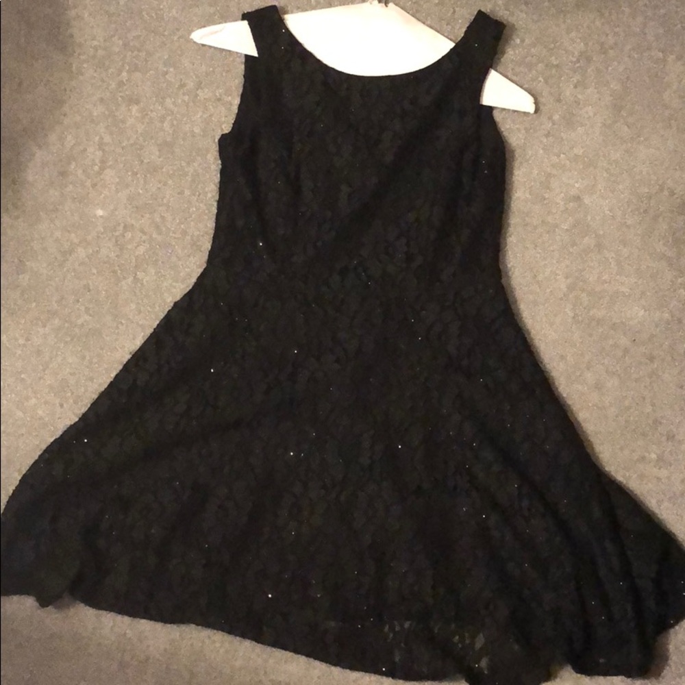 Speechless Black Lace Sparkly Dress